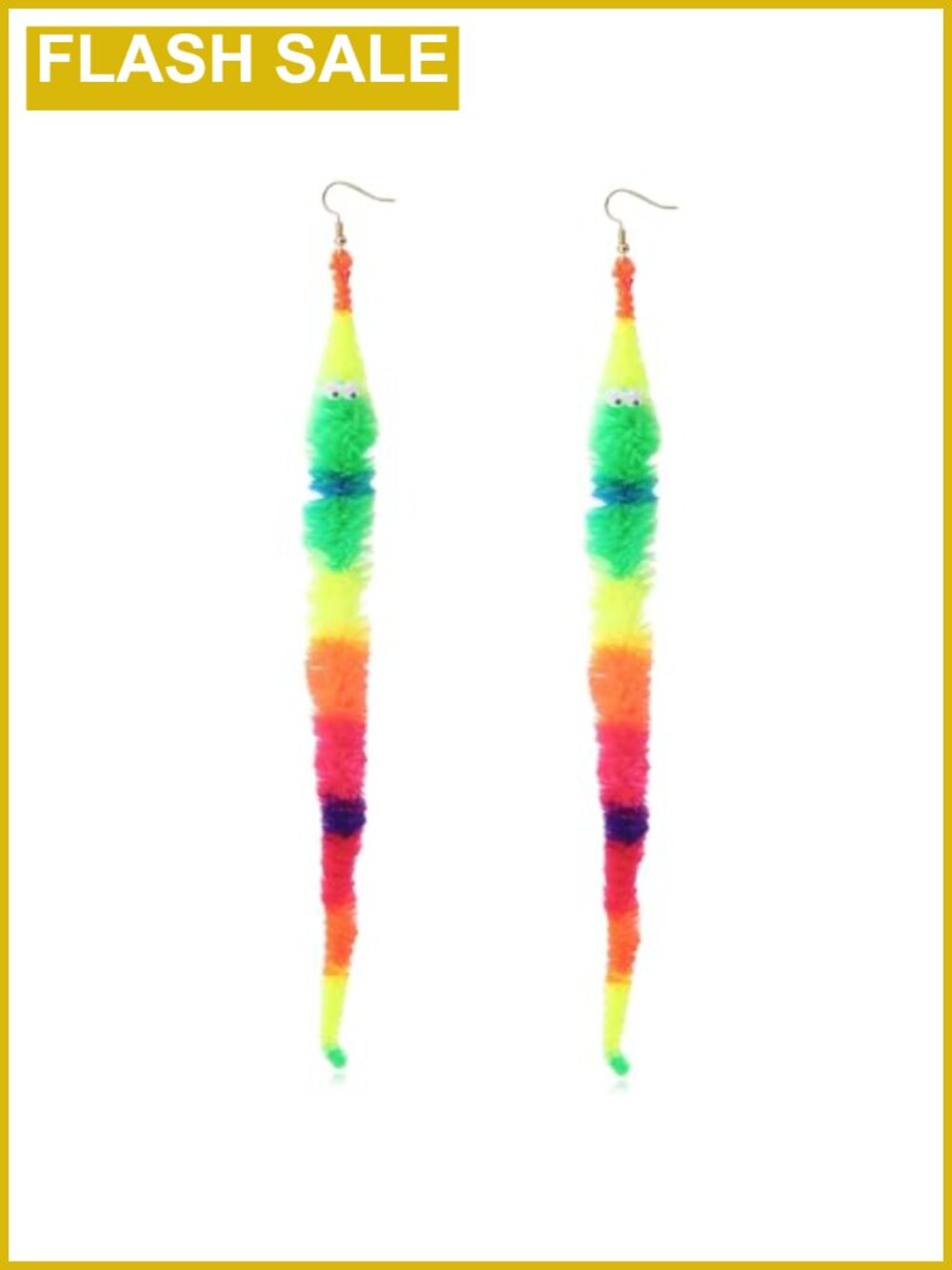 Funny Long Twisty Magic Worm Dangle Earrings Stainless Steel